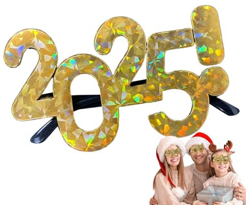 【Silvesterbrille 2025 - Digitale Brille Festbedarf, Neujahrsbrille 2025 | Lustige und kreative Brillen, Weihnachtsdekoration, Foto-Requisiten und Foto-Requisiten für