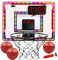 Panier de Basket Interieur pour Enfant, Mini Panier de Basket sur Porte avec éclairage LED Multicolore et Double Tableau d'affichage, Portable Jeux de Basketball Jouets Cadeau pour Garçons Filles