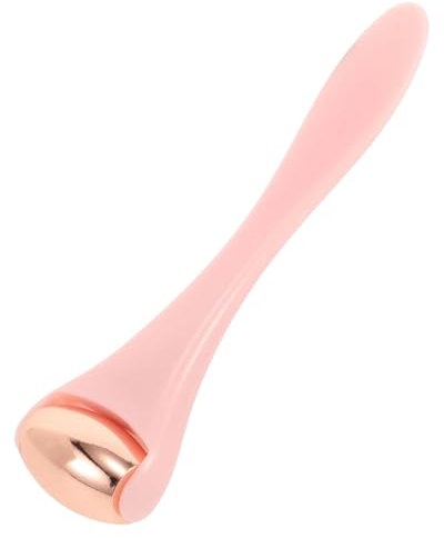 MYGLOAR Rouleau de glace, rouleau de glace pour le visage, rouleau de glace en silicone pour resserrer et rétrécir les pores, réduire les gonflements, soulager la migraine (rose)
