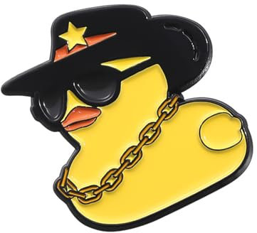 jojnsha Entzückende Enten-Brosche aus Metall, lustige Entchen-Brosche, Craetive-Abzeichen, Anstecknadel für einen Hauch von Witzigkeit, 10*10*3CM, Zink