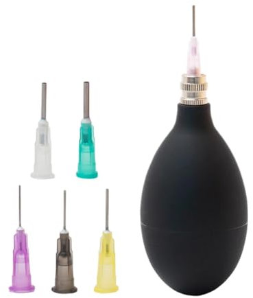 kowaku Precision Applicators Bottle,Squeeze Bottle,Oil Solvent Applicators,45 ml Rubber Clay Tools Set Pottery Tool for DIY Quilling, black