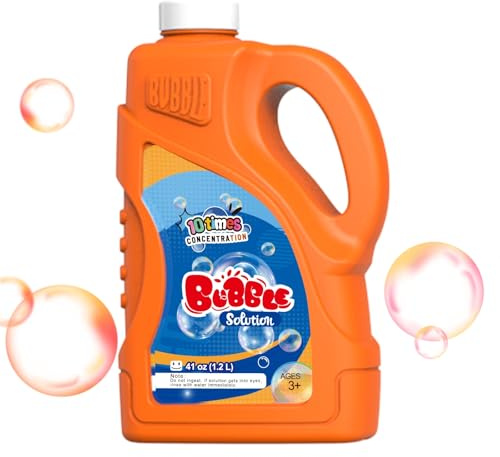 Bombble KONZENTRIERT Seifenblasenflüssigkeit 1.2 Liter(bis zu 12 Liter), Mischung der Seifenblasen für Seifenblasenmaschine/Seifenblasenpistole, Seifenblasenlösung, Nachfüllflüssigkeit (098-Orange)