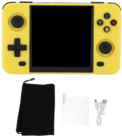BONKZEBU Console de Jeu Rétro Portable R40S, écran IPS 4 Pouces 720 X 720 avec RK3566 Quad Core 1,8 GHz, Batterie 4000 MAh Intégrée pour 11 Jeux D'émulateur et Sortie TV (16G et 128G)