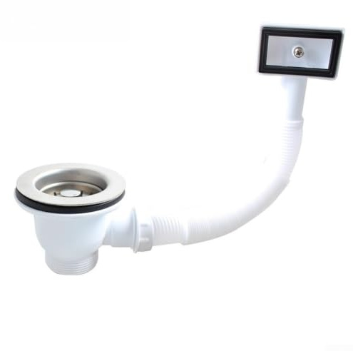 Filtre de vidange d'évier de cuisine avec ouverture de 85 mm et bonde de trop-plein pour installation de filetage G1 1/2