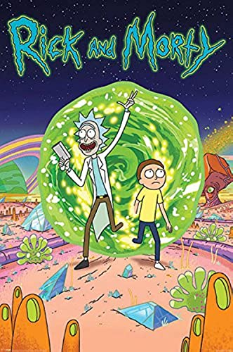 Cartoon Network Rick und Morty 'Portal' Maxi Poster, 61 x 91.5 cm Mehrfarbig
