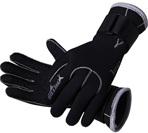 DIVE & SAIL Wetsuits Handschuhe 3mm Neopren Warm Tauchen Kanu Handschuhe (S)