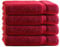 Class Home Collection Frottee Duschtücher 70x140 cm – 4er Set Duschtuch – Besonders weiche & saugfähige Duschtücher aus 100% Baumwolle mit Aufhänger – Rot