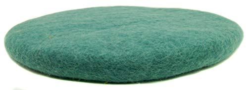 feelz Sitzkissen rund Filz Verschiedene blau-töne 100% Wolle 35 cm Höhe 2-3 cm Handarbeit (Petrol)