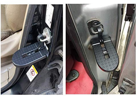 LFOTPP Model X Y SUV Aluminiumlegierung Faltbar Auto Türpedal, Haken Pedal Klapppedal Sicherheitshammer (Schwarz)