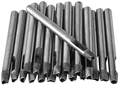 Juego de sacabocados hueco, 20 piezas Herramienta de agujero para perforar flores artesanales de cuero Juego de sacador de cuero hueco para empaquetadura Cinturón de cuero Ropa de tela de lonaLeznas