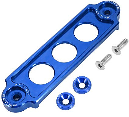 Staffa di fissaggio della batteria sostituzione per auto, supporto universale sostituzione per staffa di fissaggio della staffa della barra in lega di alluminio 14 cm, 3 fori(verde)