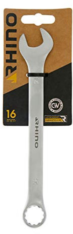 Rhino Gemischte Klemme, Ring und Gabelschlüssel Ø 16 mm - hochwertige Qualität aus Stahl (Chrom-Vanadium) - verschiedene Größen erhältlich, NC