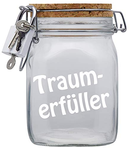 Spardose Traumerfüller Geld Geschenk Idee Transparent L