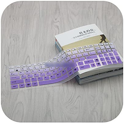 Teclado de silicona para Asus R540L, funda de teclado de silicona de 15 pulgadas para ASUS R540L 540L F556 R558 K556U X550 X554L R540Up R557L R556Uj R558U L5900U-Gradualpurple