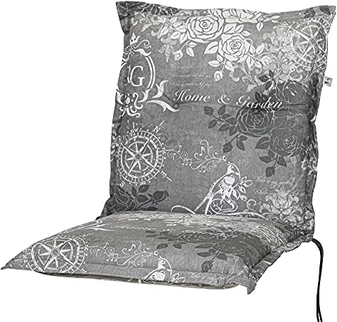 Kettler Polen KETTtex 2384 Auflage Niederlehner Bali grau Rosen Royal Garden 100x50x8 cm Sitzpolster