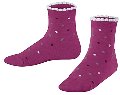 FALKE Unisex Kinder Socken Multidot K Sso Baumwolle gemustert 1 Paar, Rosa Gloss 8550, 35-38