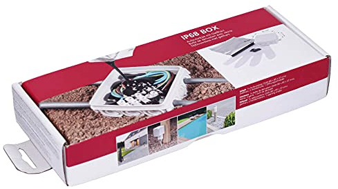 Voxura Gießharzmuffe Verbindungs-muffe für Kabel Set Aufputz Feuchtraum wasserdicht IP68 lichtgrau RAL 7035 85x85x37mm