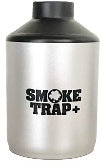 Smoke Trap + | persönlicher Luftfilter (Sploof) – Rauchfilter mit austauschbaren Filtern – lang anhaltend über 500 Anwendungen mit einfachem Ausatmen – Filter haben keinen Plastikabfall – (Silber)