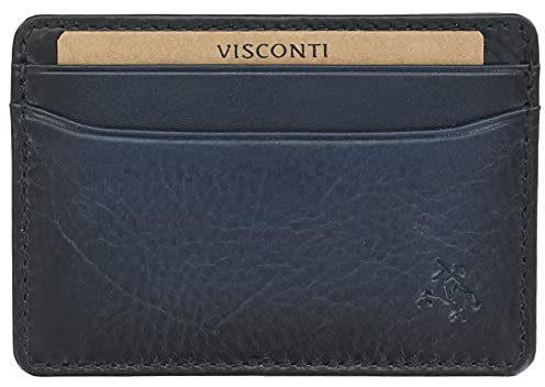Visconti Atelier Collection Evan Kreditkartenetui aus Leder, RFID-blockierend, AT54, Blau brüniert, Einheitsgröße, Klassisch