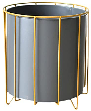 NICETOW Vasos para Plantas de Flores Vasos pretos de chão de pé Redondo com moldura de Ferro Vasos para Flores Altos Vasos para Flores Interiores e Exteriores Plantas médias e Grandes Vasos para pla