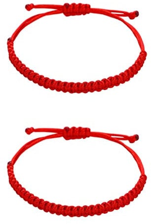 XINLRYUYING 2 Pcs Buddhist String Bracelets Adjustable Woven Rope Bracelet Tibetan Lucky Bracelet for Women Men Boys Girls