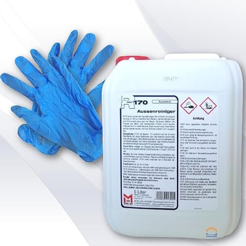 Hauswerk.shop Set Einweghandschuhe und 5 LiterHMK R170 Aussenreiniger