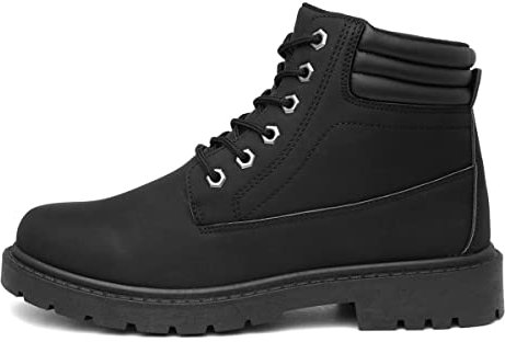 Urban Territory Bill Mens Black Lace Up Boot - Size 9 UK - Black