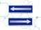 Nitek Plaque flèche bleue en aluminium satiné 150 mm x 50 mm - Plaque autocollante | Stickers, ⑥etikett| Imperméables lavable, pub, pizzeria