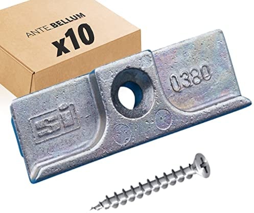 Siegenia Schließblech TS Typ 380 auch 0380 auch A0380 mit Ante Bellum® Befestigungsmaterial (10 Einheit)