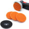 Set 4x Reinigungsscheibe + 1x Schleifteller Poliervlies Schleifvlies Schleifscheiben 76 x 10 mm Reinigungsvlies für BTI Würth Bosch GWS 10,8-12V (Orange = Korn 1500 + Teller)