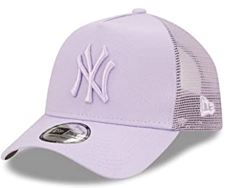 New Era New York Yankees MLB Tonal Mesh Purple A-Frame Adjustable Trucker Cap - One-Size
