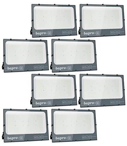 8 Pezzi 600W Faretto LED da Esterno, 60000LM Super Luminosa Luce di sicurezza, 3000K Bianco Caldo Faro LED Esterno, IP66 Impermeabile Lampada Luce Potente per Terrazza, Giardino, Cortile, Garage