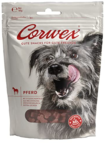 Corwex Hundesnack Soft-Treats (165g, Pferd) Tranigssnacks | herzhaft softe Hundeleckerli für Training oder als Snack | Für Alle Rassengrößen | glutenfrei & mit hohem Fleischanteil