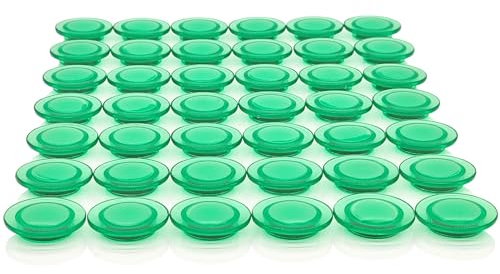 PYJLBX Magnete für Magnettafel, 42 Stück Magnete Stark, Kühlschrankmagnete Bunt Magnete Kühlschrank Magnet Rund Magneten Transparent Whiteboard Magnete Klein,für Kühlschrank Magnetwand Pinnwand (Grün)