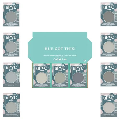Rust-Oleum uPVC Paint in Satin Finish – Dusky Greys Tester Box