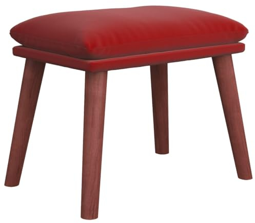 vidaXL Fußhocker Hocker Fußbank Fußstütze Fußschemel Ottomane Sitzhocker Fußablage Polsterhocker Wohnzimmer Weinrot 45x29,5x35cm Samt