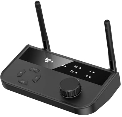 ORIA Bluetooth 5.3 Adapter, 2 in 1 Bluetooth Empfänger Mit RCA Aux 3,5mm, Audio Adapter Mit Doppelter Verbindung, Freisprechanrufe, für Auto, Laptop, Kopfhörer CP312