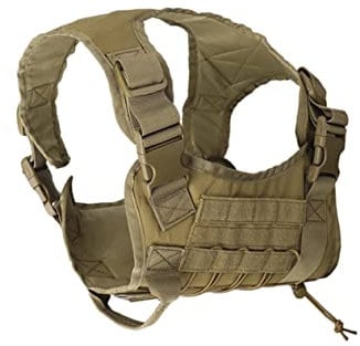 Angoily Servicehund Wasserfestes Hundegeschirr Aus Verstellbar Und Gepolstert Mit Kettle Set Und Taschen Für Training Und Braun