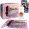 Disney Boîte à déjeuner Wish pour enfants – Ensemble avec boîte à déjeuner Disney Wish avec puzzle et bouteille d'eau, pack de jeu, plus | Conteneur à déjeuner Disney Wish