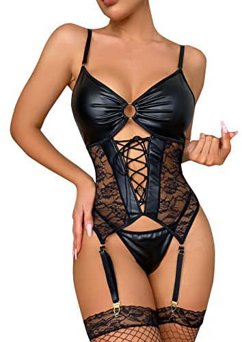 WILLBEST Dessous Damen sexy unterwäsche Curvy XXL bauchweg Hose Damen Shape unterwäsche wäsche Set Babydoll durchsichtig Bustier Cup g Dessous Sexy Set 18. Geburtstag Junge deko