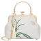 YeBon Sac de soirée rétro en jacquard brodé de style chinois avec chaîne pour femme, Orchidée rose., M