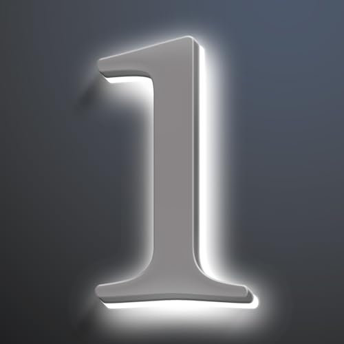 Numeri Civici Retroilluminati A LED Illuminati Numeri Civici Moderni Illuminati 10 Pollici Per Esterni Insegne Luminose Numero Civico In Acciaio Inossidabile