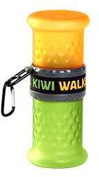 KIWI WALKER Travel Bottle 2in1 | Reisenapf für Haustiere | Hundenapf (Orange/Grün)