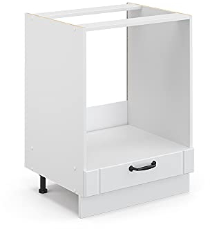 Vicco Armario para Horno Empotrado Fame-Line, Blanco casa de Campo/Blanco, 60 cm, ET Antracita