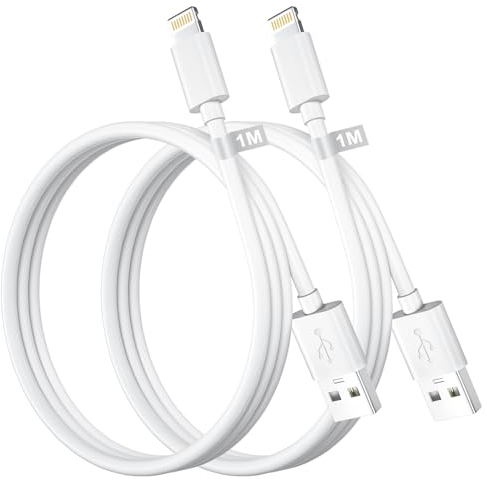 Cavo iPhone Originale A-pple Certificato MFi, Cavo Lightning 1M 2Pezzi,Cavo iPhone USB cavo Ricarica iphone Cavetto Carica Rapida Filo Caricatore per iPhone 14 13 12 11 Pro Max/Mini/XS/8/7/6/5/SE/iPad