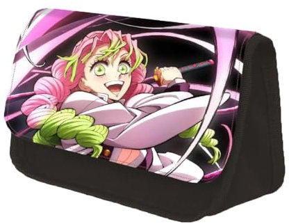 Xinchangda Kamado Tanjiro Federmäppchen Kamado Nezuko Tomioka Giyuu Anime Gedruckt Große Kapazität Stifttasche Schreibwaren Tasche für Mädchen Jungen Schulbedarf, Kanroji Mitsuri, 22*13*7.5cm,