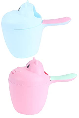 ORFOFE 2 Piezas Taza de champú Juguete de baño para niños Pala de Agua de baño de bebé Ducha Lavar regadera bañera Bebe Cuchara de Agua de baño Cucharón de Agua para bañar bebé páginas