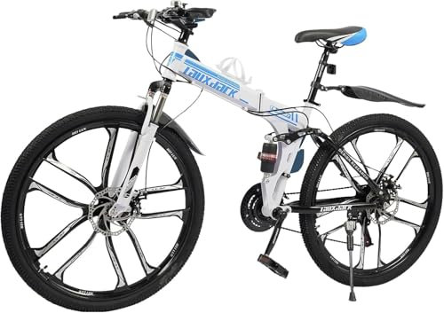 Kcolic Vélo de Montagne 26 Pouces pour Hommes - 21 Vitesses, Suspension Pliable, Acier Haute Qualité