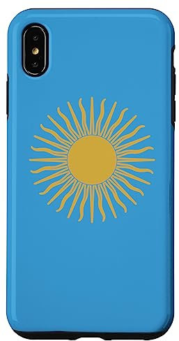 Custodia per iPhone XS Max Sol de Mayo Blu Sole Dorato