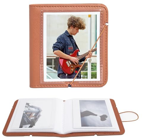 Rieibi Fotoalbum für Fujifilm Instax Wide210/Wide300/Wide400 Kamera, Album für Polaroid, 8,6 x 10,9 cm breiter Film, 28 Taschen, PU-Leder Bilderrahmen für Instax Wide 400 Album, für Polaroid Album